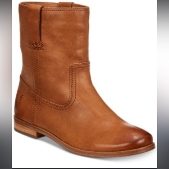 Frye Anna Short Booties Brown 6.5 - Picture 1 of 7